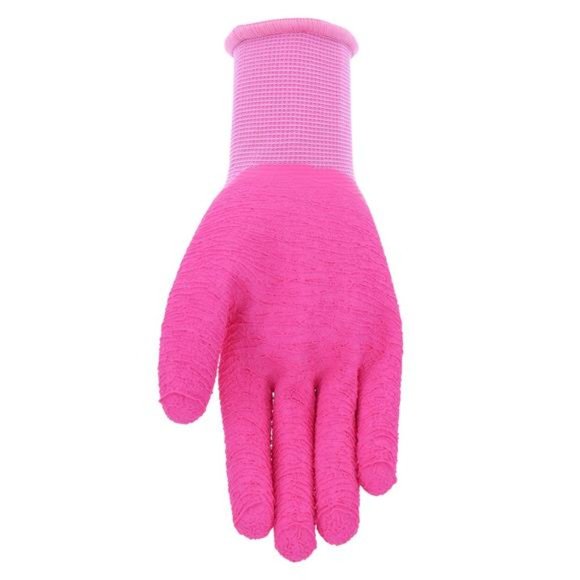 Latex Gloves – Medium-Large, 3/4 Latex Dipped Nylon with Textured Crinkle Grip - Picture 4 of 6